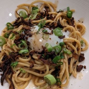 Orchard City Kitchen - Garlic noodles -- luscious sauce and tons of great umami flavor! - New American Near Me - Campbell, California