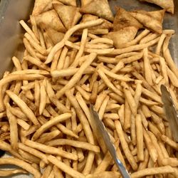 Royal Palace Kabob - Veg samosas (top), fries (bottom)