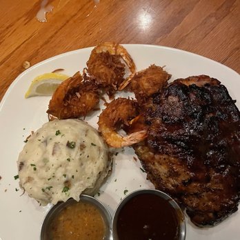Outback Steakhouse - Ribs and coconut shrimp combo - Steakhouses Near Me - Tampa, Florida Outback Steakhouse - Ribs and coconut shrimp combo - Steakhouses Near Me - Tampa, Florida