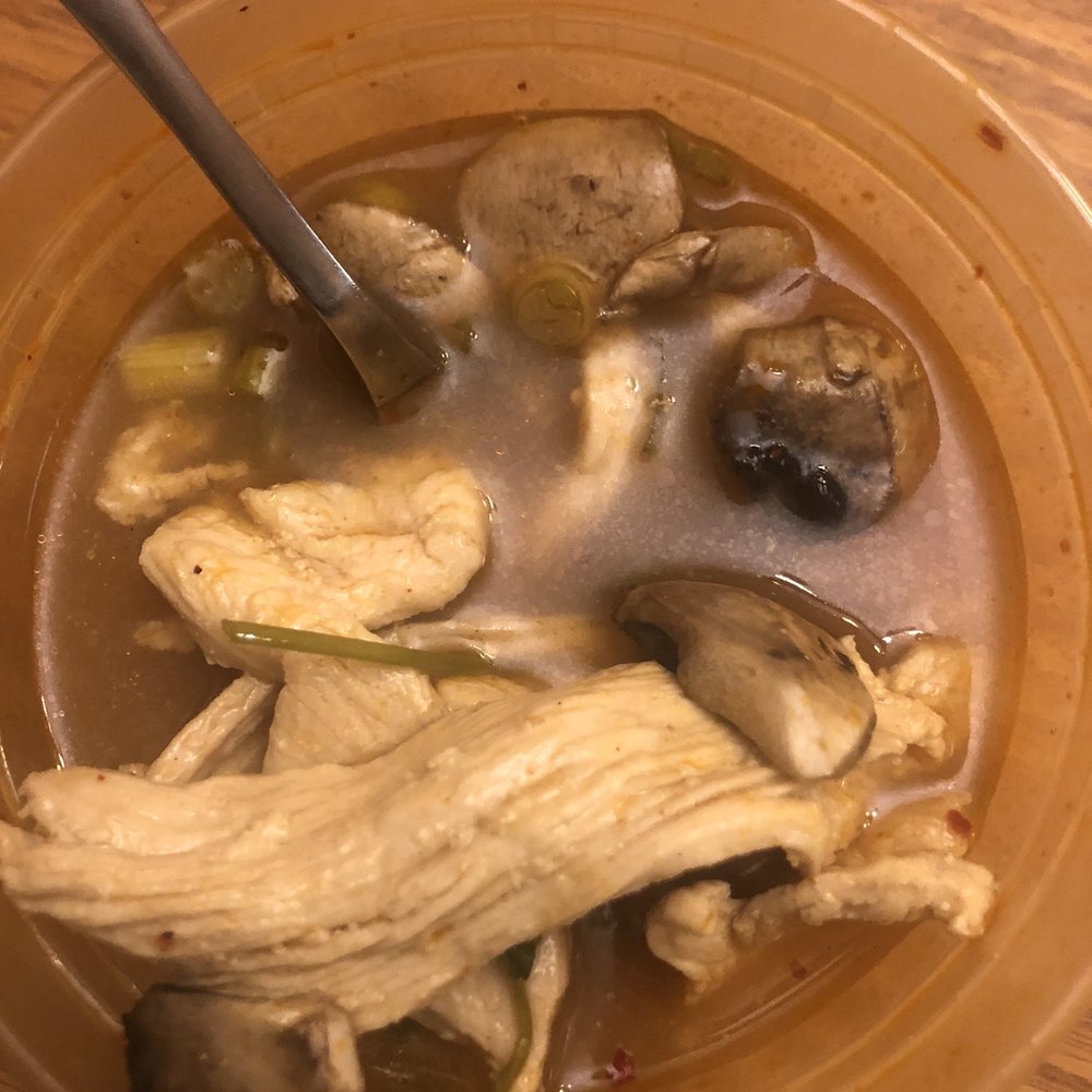 Jasmine Thai Restaurant - Tom Yum Soup (large pieces of chicken!!) - Thai Near Me - Tonawanda, New York