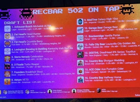Menu photo 3 Recbar Louisville, KY Menu photo 3 Recbar Louisville, KY