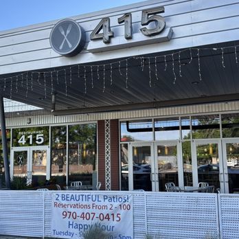 Restaurant 415 - Exterior: Two patios, easy parking out front - New American Near Me - Fort Collins, Colorado Restaurant 415 - Exterior: Two patios, easy parking out front - New American Near Me - Fort Collins, Colorado