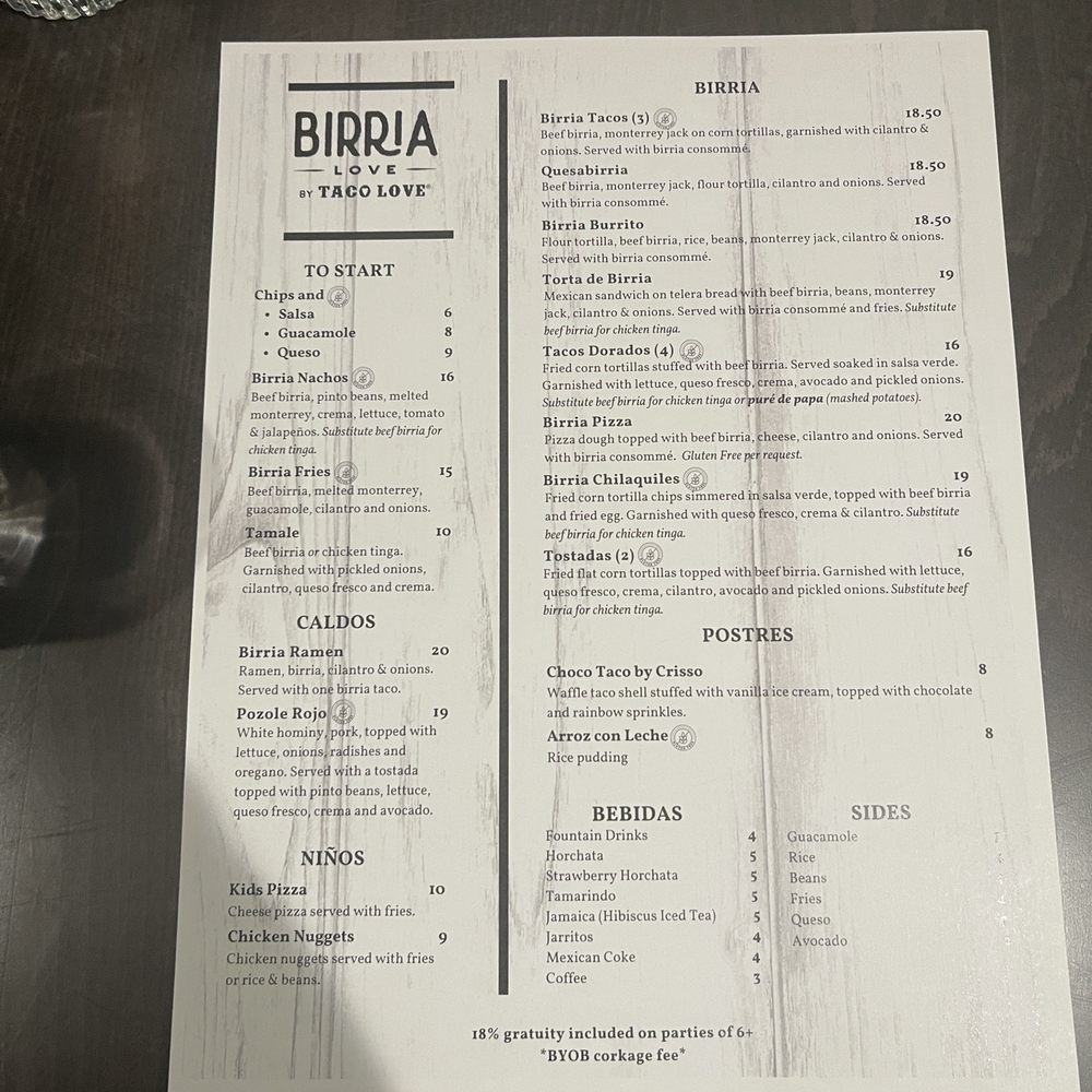 Birria Love - Menu - Mexican Near Me - Parkville, Maryland Birria Love - Menu - Mexican Near Me - Parkville, Maryland
