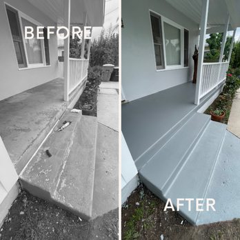 Midwest Home Services 805 - Refinishing of front patio. - Flooring Near Me Midwest Home Services 805 - Refinishing of front patio. - Flooring Near Me