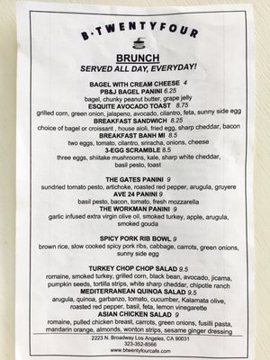 Menu photo 6 B Twentyfour Los Angeles, CA