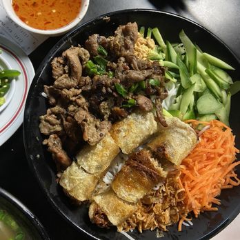 Pho 79 Restaurant - vermincelli with egg rolls and pork - Vietnamese Near Me - Westminster, California Pho 79 Restaurant - vermincelli with egg rolls and pork - Vietnamese Near Me - Westminster, California