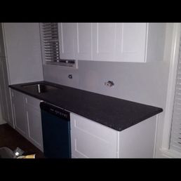 install day. leather granite!!! love it! thanks toni! install day. leather granite!!! love it! thanks toni!