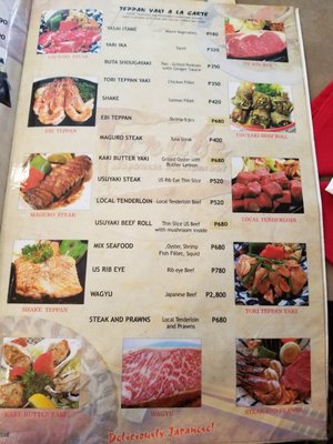 Menu photo 1 Tanabe Japanese Restaurant Manila, NCR