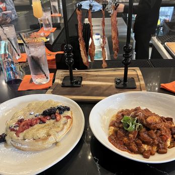 Ritual House - Crème Brûlée Waffles, Shrimp and Grits, Candied Peppered Bacon - Breakfast & Brunch Near Me - Pittsburgh, Pennsylvania Ritual House - Crème Brûlée Waffles, Shrimp and Grits, Candied Peppered Bacon - Breakfast & Brunch Near Me - Pittsburgh, Pennsylvania