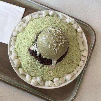 Cafe Auburndale - Matcha Green Tea Bingsoo - Coffee & Tea Near Me - Flushing, New York