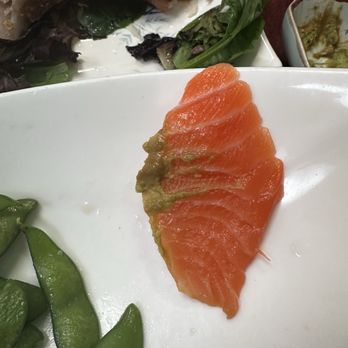 Nagoya Sushi - Never seen salmon sushi cut like this!  Japanese sushi culinary is very key how well the raw fish will be enjoyed! - Japanese Near Me - San Jose, California