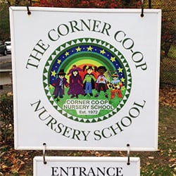 Corner Co-op Nursery School - Corner Co-op sign