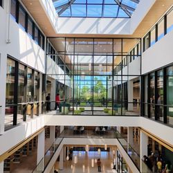 Mary Cheney Library - Atrium with the view at the new library