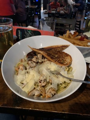Photo of The Roost Sports Bar & Cafe - Maricopa, AZ, US. Pasta Alfredo with poblano peppers & chicken
