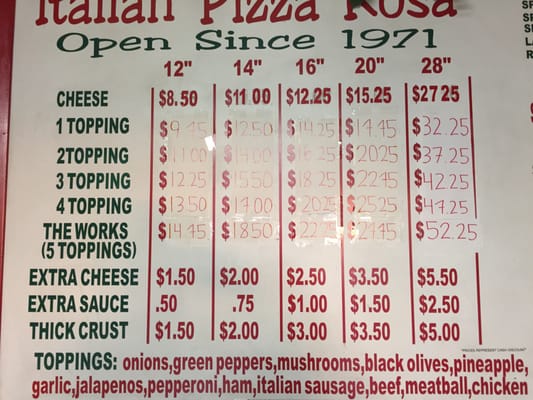 Menu photo 8 Italian Pizza Rosa Anaheim, CA Menu photo 8 Italian Pizza Rosa Anaheim, CA