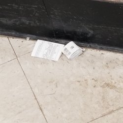 Walgreens - Floor at the pharmacy counter.