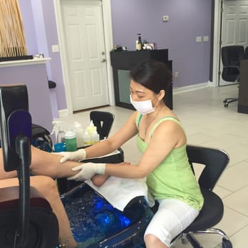 Lush Nails & Spa - Having a relaxing pedicure! - Nail Salons Near Me - Quinton, Virginia