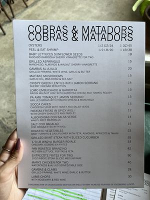 Cobras & Matadors by null