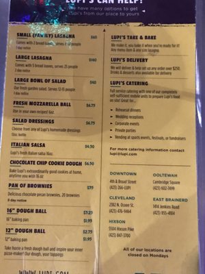 Menu photo 2 Lupi's Pizza Pies Cleveland, TN Menu photo 2 Lupi's Pizza Pies Cleveland, TN