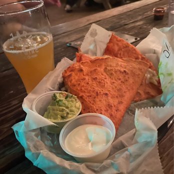 Lazarus Brewing - Carnitas Quesadilla - Breweries Near Me - Austin, Texas