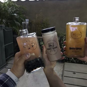 Boba Bear - Shimmering Pink Lemonade in Flask, Strawberry Milk Tea, 24K Golden Tea in Flask - Juice Bars & Smoothies Near Me - Los Angeles, California Boba Bear - Shimmering Pink Lemonade in Flask, Strawberry Milk Tea, 24K Golden Tea in Flask - Juice Bars & Smoothies Near Me - Los Angeles, California