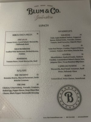 Menu photo 1 Blum & Co. Galveston, TX Menu photo 1 Blum & Co. Galveston, TX