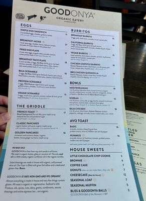 Menu photo 4 GOODONYA Organic Eatery Encinitas, CA Menu photo 4 GOODONYA Organic Eatery Encinitas, CA
