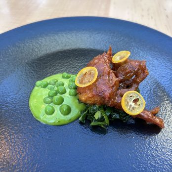 Lunario - Soft shell crab, kale and kumquat - Mexican Near Me - Francisco Zarco, BCN Lunario - Soft shell crab, kale and kumquat - Mexican Near Me - Francisco Zarco, BCN