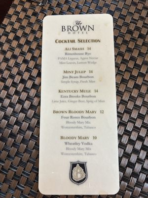 Photo of J. Graham's Cafe - Louisville, KY, US. Drink menu