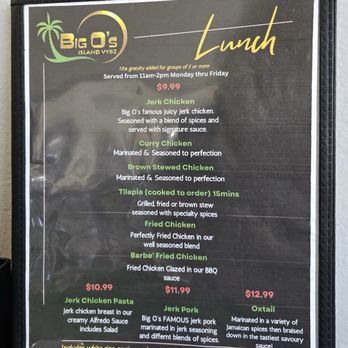 Big O’s Island Vybz - Caribbean Near Me - Pompano Beach, Florida