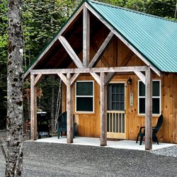 Knotty Pine Trailside Cabins - Sit outside your cabin & enjoy the view.