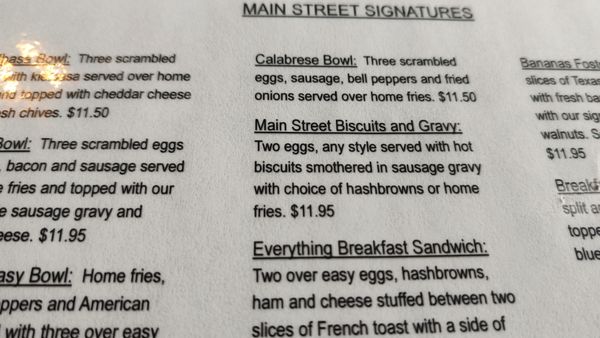 Menu photo 2 Duryea Main Street Kitchen Duryea, PA