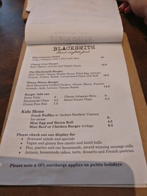 Menu photo 2 The Blacksmith Belgrave, VIC Menu photo 2 The Blacksmith Belgrave, VIC
