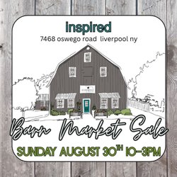 Our last barn market for the year is the last Sunday of August.  watch for more info. on our IG/FB or website.