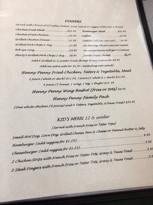 Menu photo 6 Big Daddy's Diner Cloudcroft, NM