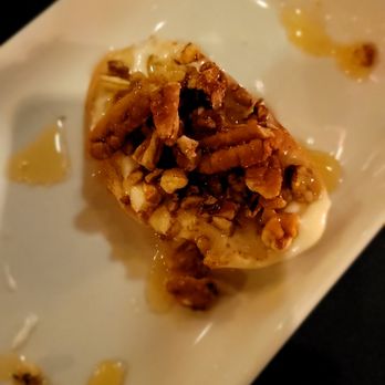 Steak 38 - Goat cheese crustini with honey and pecan - Steakhouses Near Me - Cherry Hill, New Jersey Steak 38 - Goat cheese crustini with honey and pecan - Steakhouses Near Me - Cherry Hill, New Jersey
