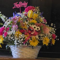 Nelson's Flower Shop - Flower basket from Nelson's Florist