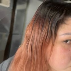 Trixies Salon & Spa - This is my hair being red like the owner saying it looked good and was showing red just not a vibrant red