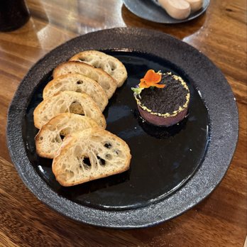 Taberu Sushi - Dine in only: Toro Tartare ($39) - Bluefin Toro. Truffle, 6pcs Baguette Brushed truffle Oil. - Japanese Near Me - Santa Ana, California