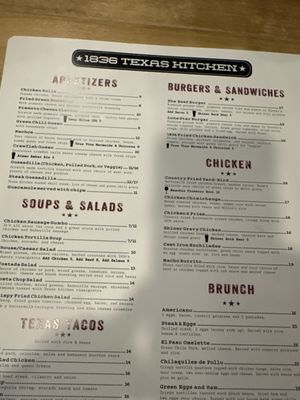 Menu photo 1 1836 Texas Kitchen Tyler, TX