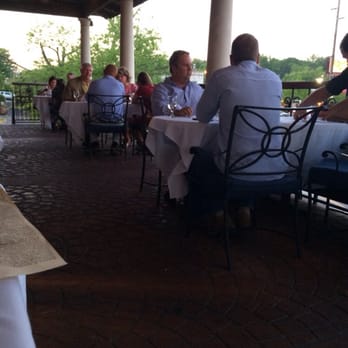 Saluda's - Outdoor dining patio looking over the fountains in five points - New American Near Me - Columbia, South Carolina