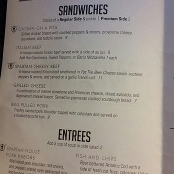Spartan Ale House - Menu upon closer inspection - Sports Bars Near Me - Aurora, Illinois Spartan Ale House - Menu upon closer inspection - Sports Bars Near Me - Aurora, Illinois
