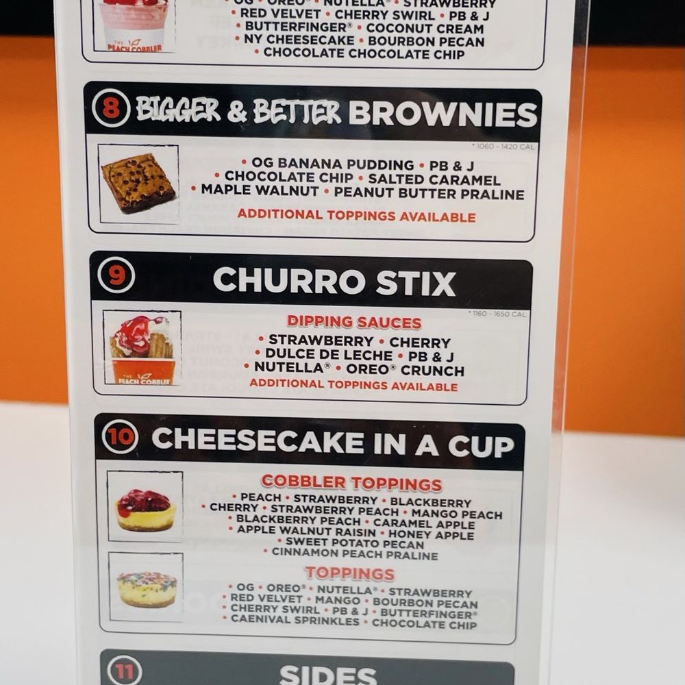 The Peach Cobbler Factory - Menu - Desserts Near Me - Bradenton, Florida The Peach Cobbler Factory - Menu - Desserts Near Me - Bradenton, Florida