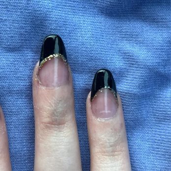 L A Nails - Up close you can see the black polish covering her fingers and even the cuts in her cuticles - Nail Salons Near Me - Chiefland, Florida L A Nails - Up close you can see the black polish covering her fingers and even the cuts in her cuticles - Nail Salons Near Me - Chiefland, Florida
