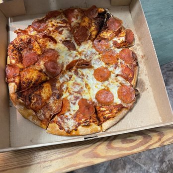 Godfathers Pizza - Pepperoni with golden crust - Pizza Near Me - Charlotte, North Carolina Godfathers Pizza - Pepperoni with golden crust - Pizza Near Me - Charlotte, North Carolina