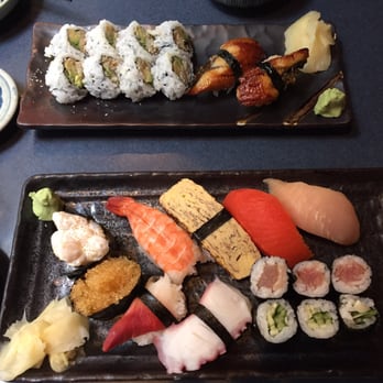 Kaide Sushi - Dungeness California roll on top. I can't remember what the bottom was called but we really enjoyed it. - Sushi Bars Near Me - Vancouver, British Columbia