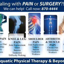 Aquatic Physical Therapy and Beyond - Issues we can help heal!