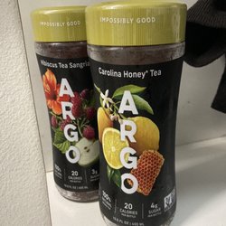 Walgreens - Delicious Argo tea that I can repurpose as water bottle since it's made of glass and has a wide mouth. Love this bottle