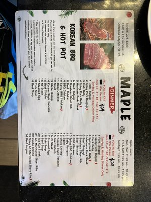 Menu photo 6 Maple Korean BBQ Oklahoma City, OK