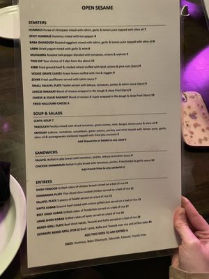 Menu photo 1 Open Sesame Dallas, TX
